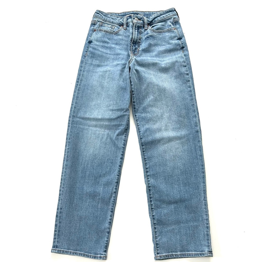 Old Navy Medium Wash OG Loose Relaxed Cotton Stretch High-Waisted Denim Jeans - Picture 3 of 8